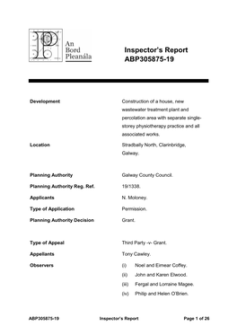 Report Template Normal Planning Appeal