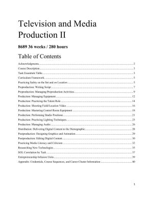 Television and Media Production II