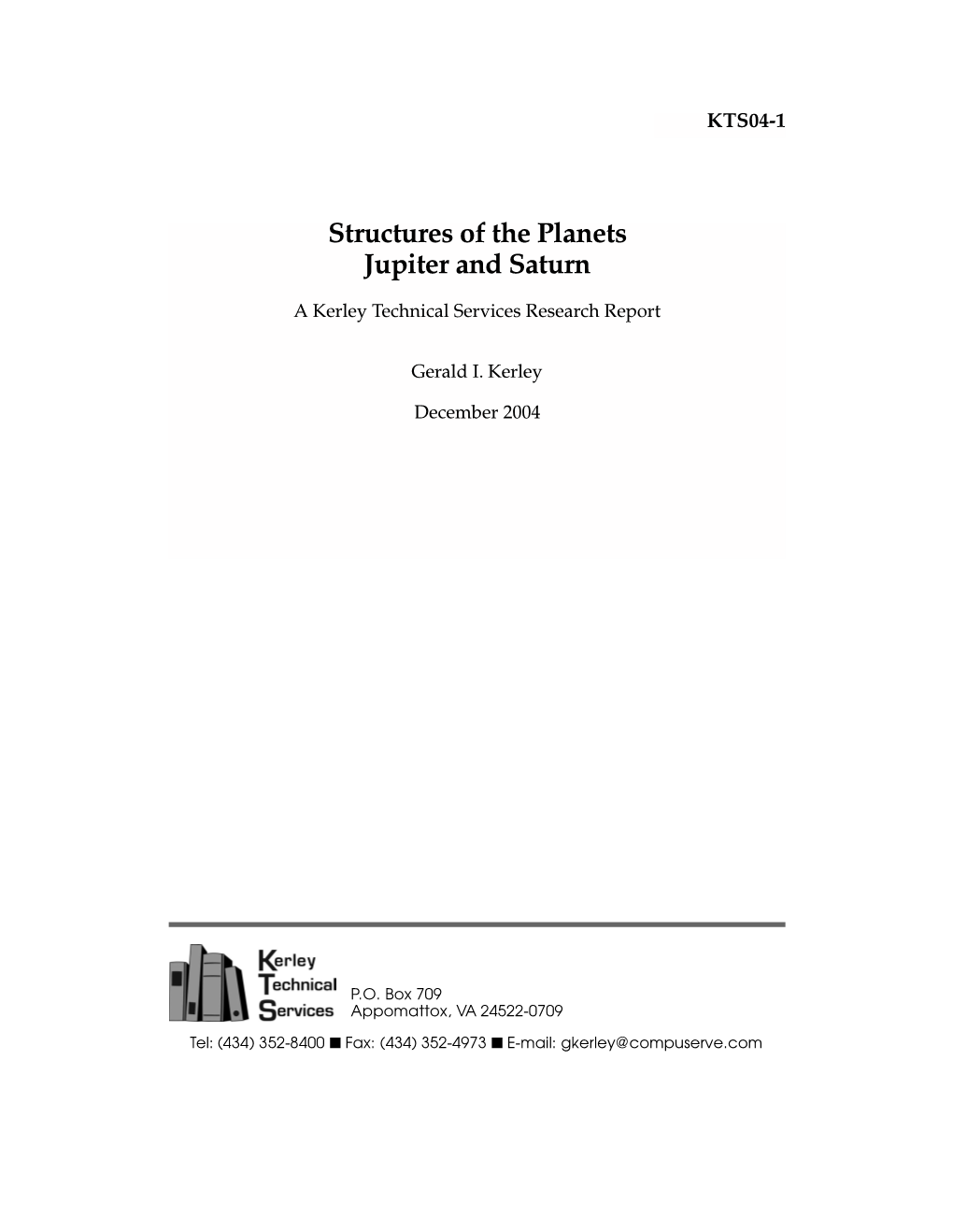 Structures of the Planets Jupiter and Saturn