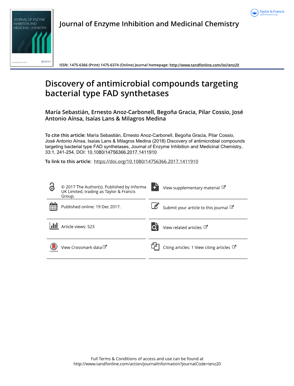 Discovery of Antimicrobial Compounds Targeting Bacterial Type FAD Synthetases