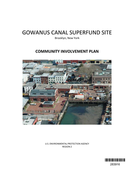 Community Involvement Plan for the Gowanus Canal Site
