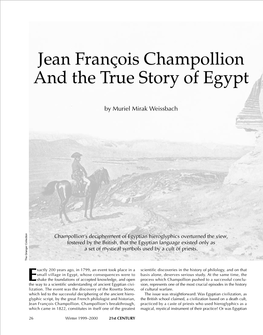 Jean François Champollion and the True Story of Egypt