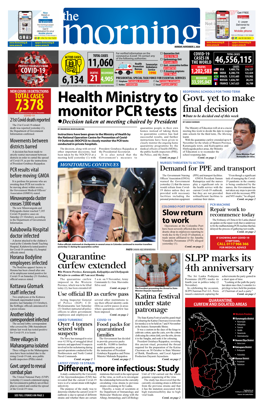 Health Ministry to Monitor PCR Tests