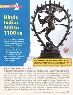 Hindu India: 300 to 1100 Ce
