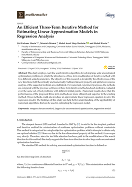 An Efficient Three-Term Iterative Method for Estimating Linear