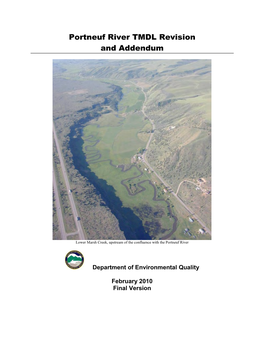 Portneuf River TMDL Revision and Addendum