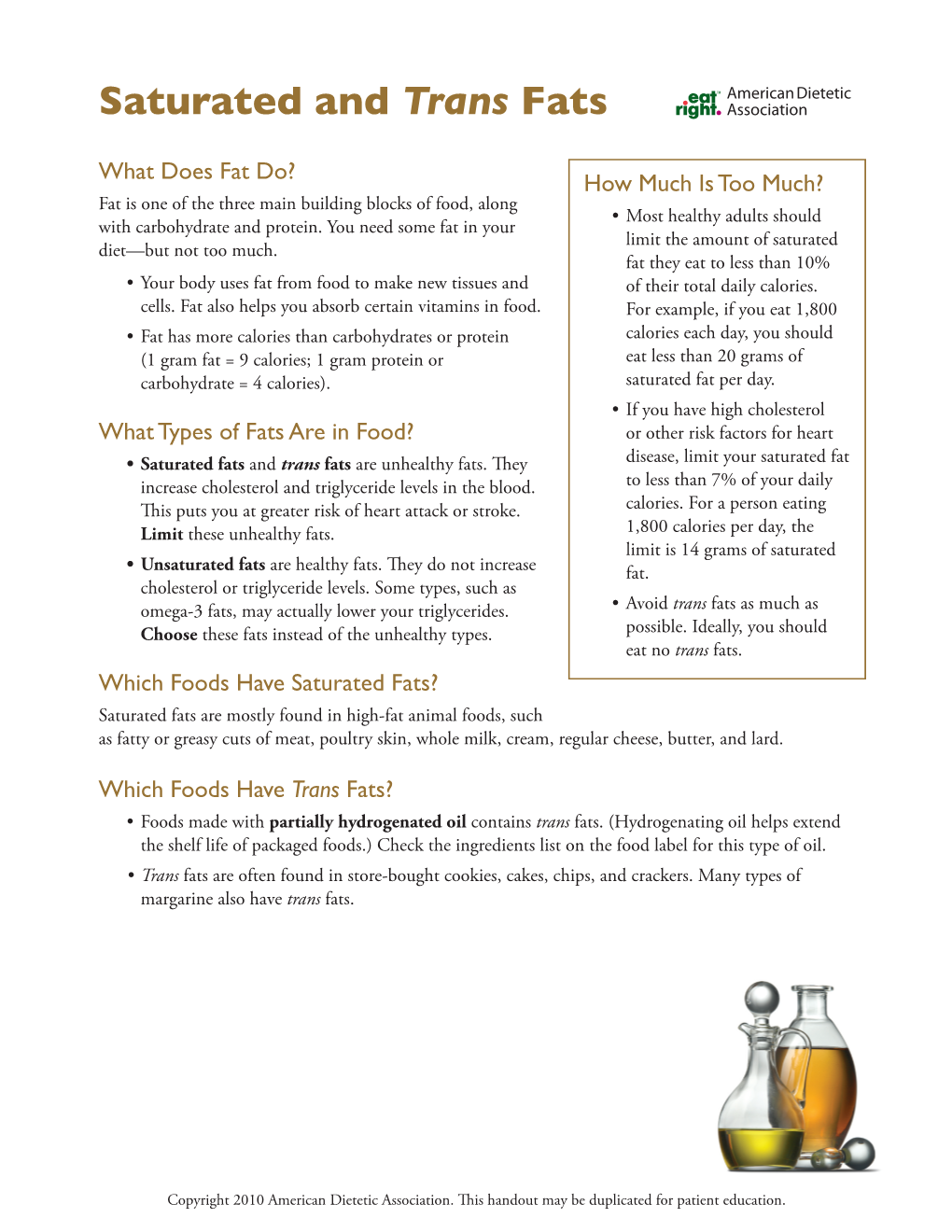 Saturated and Trans Fat Explained