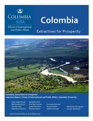 Colombia: Extractives for Prosperity May 2014 Colombia