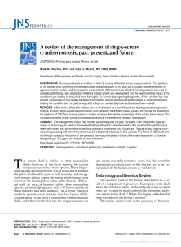 A Review of the Management of Single-Suture Craniosynostosis, Past, Present, and Future