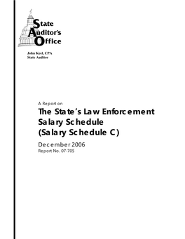 A Report on the State's Law Enforcement Salary Schedule