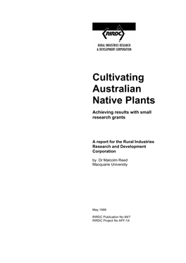 Cultivating Australian Native Plants