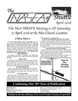 April 2018 NASFA Shuttle