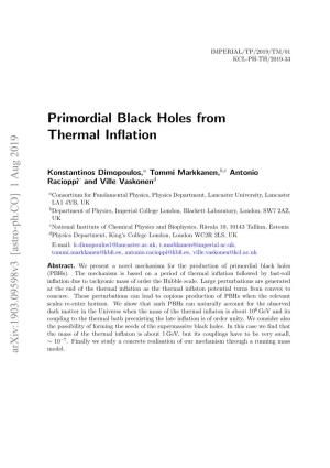 Primordial Black Holes from Thermal Inflation