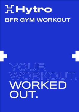 Hytro Bfr Gym Workout Use Bfr with Weights at the Gym Or at Home