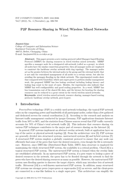 P2P Resource Sharing in Wired/Wireless Mixed Networks 1
