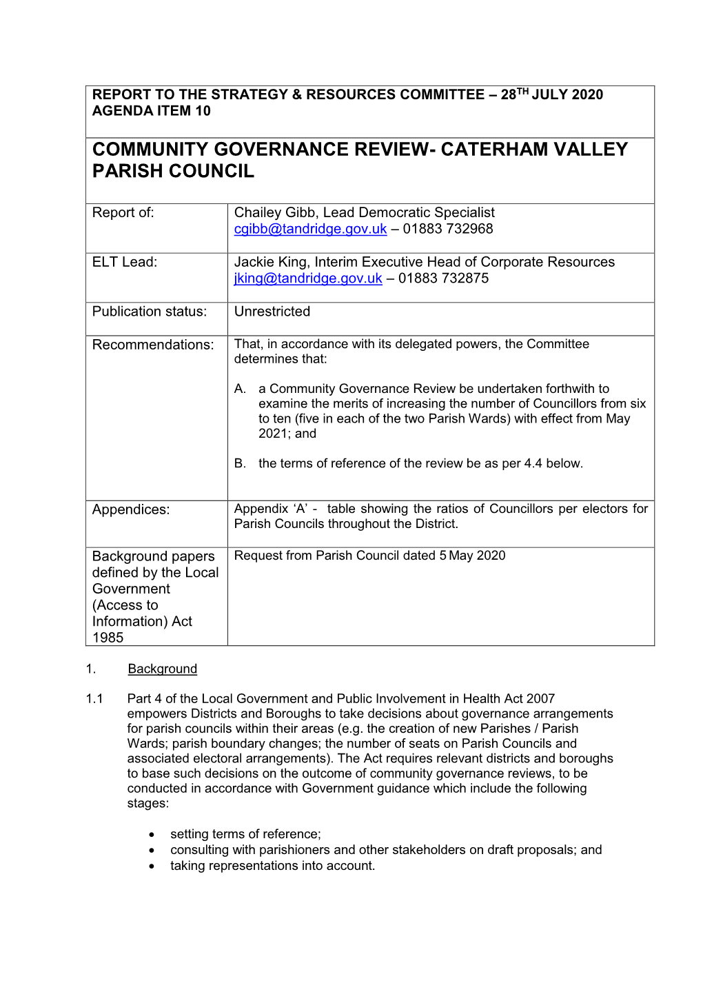 Caterham Valley Parish Council