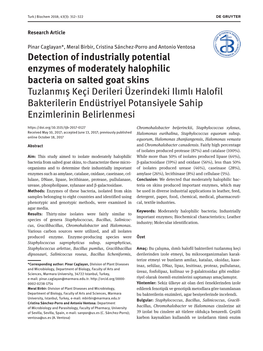 Detection of Industrially Potential Enzymes of Moderately Halophilic