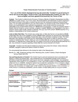 Quaternary Geology of the Tillsonburg Area, Southern Ontario; Ontario Geological Survey, Report 220, 87P