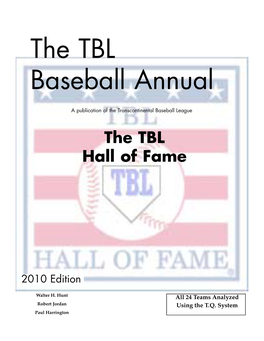 2010 TBL Annual  the TBL Baseball Annual