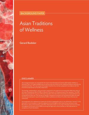 Asian Traditions of Wellness