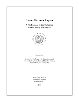 James Forman Papers