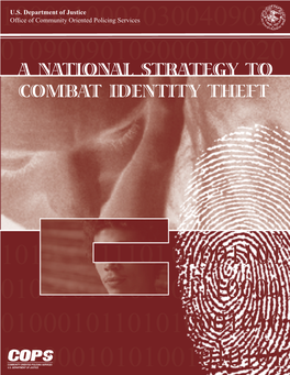 A National Strategy to Combat Identity Theft Describes the Needs Associated with Each Component, Recommends Action, and Describes Common Practices