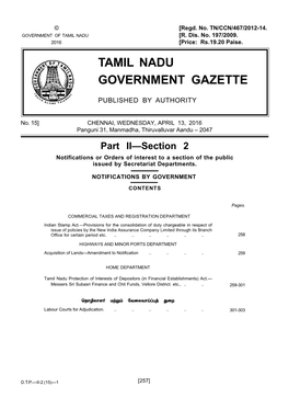 Tamil Nadu Government Gazette