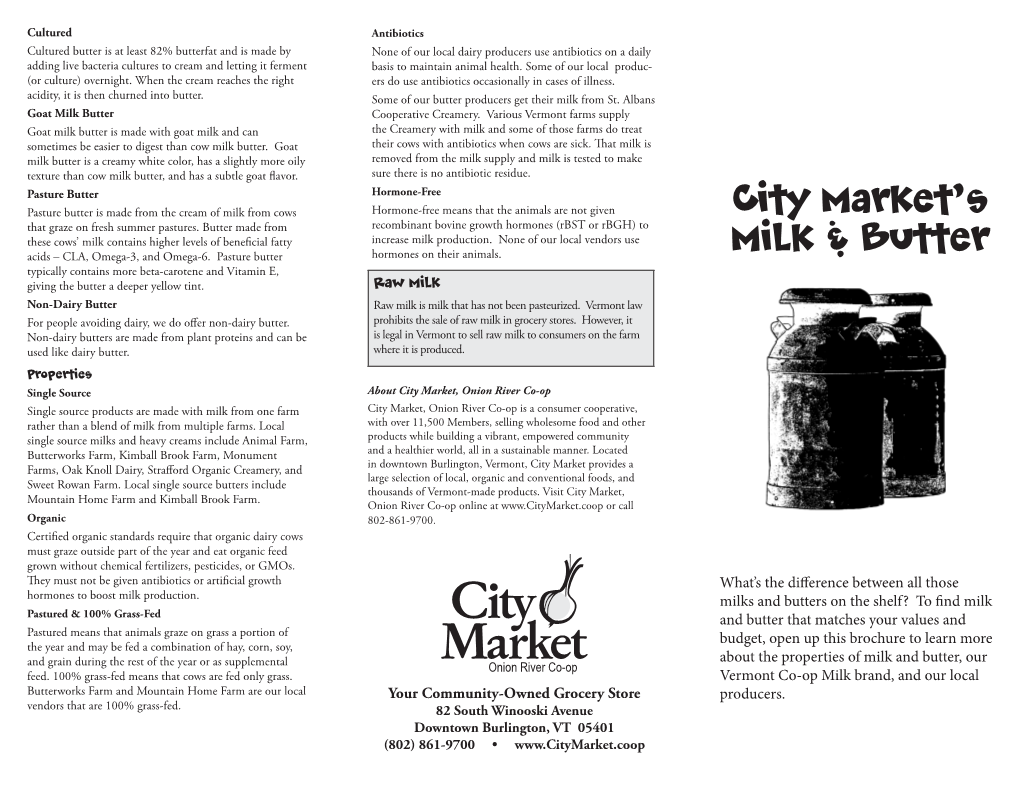 City Market's Milk & Butter