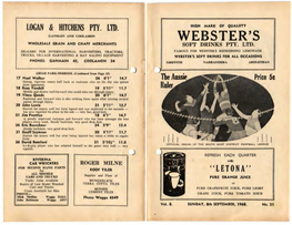 Webster's Wholesale Grain and Chaff Merchants Soft Drinks Pty