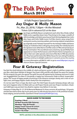 March 2018 Fear & Getaway Registration Jay