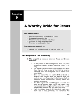 A Worthy Bride for Jesus