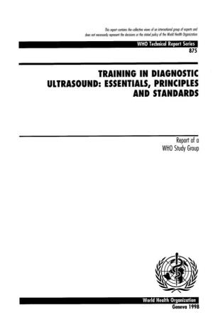 Training in Diagnostic Ultrasound: Essentials, Principles and Standards