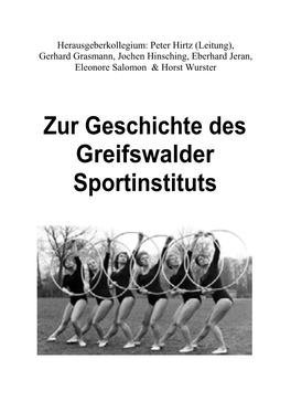 Zur Geschichte Des Greifswalder Sportinstituts