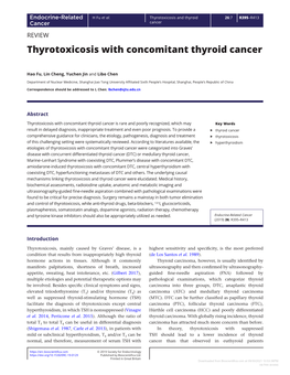 Thyrotoxicosis with Concomitant Thyroid Cancer