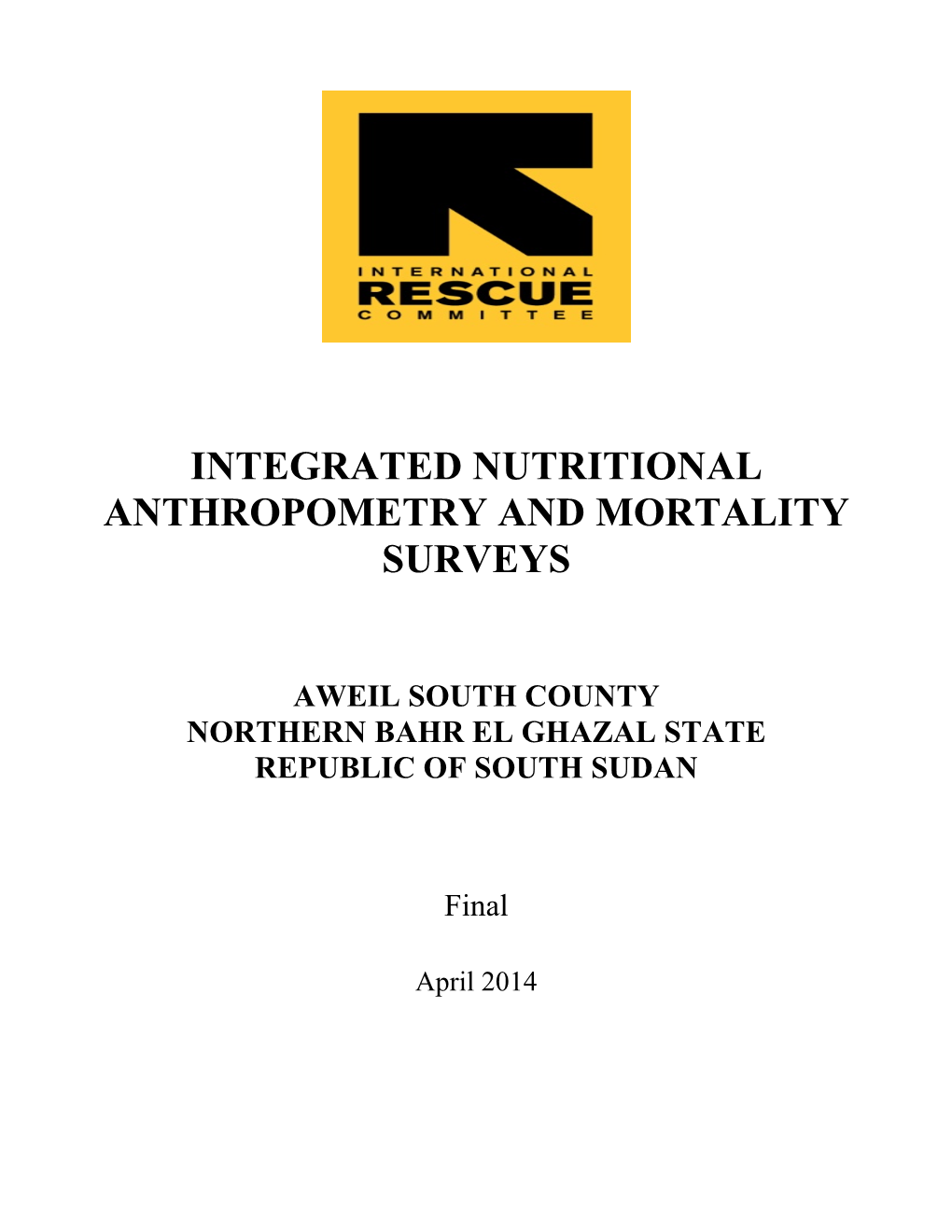 IRC Final Report Aweil South SMART