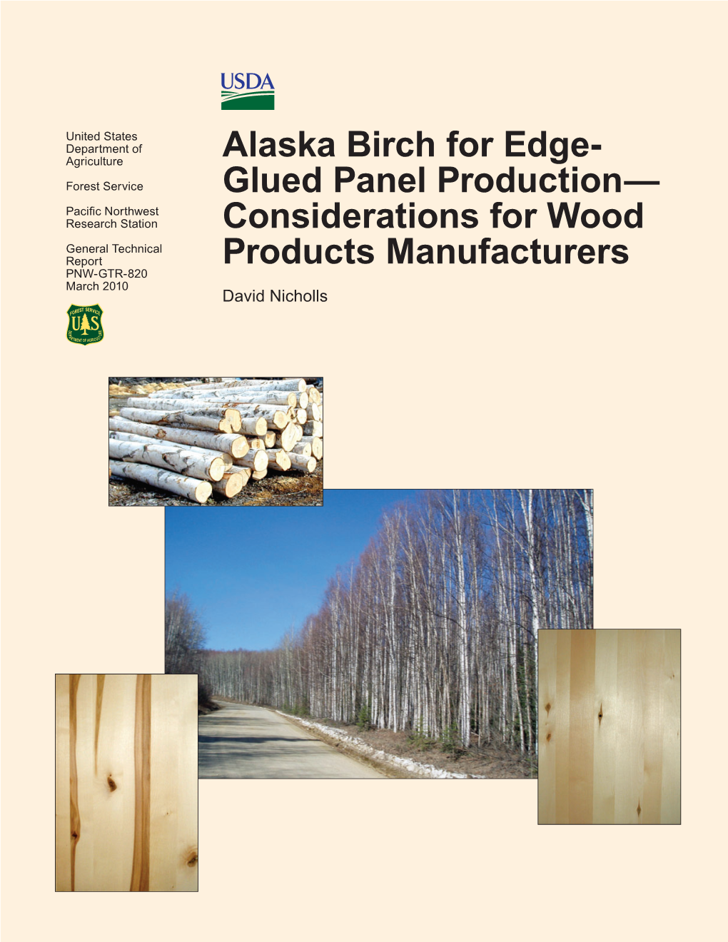 Alaska Birch for Edge-Glued Panel Production--Considerations for Wood Products Manufacturers