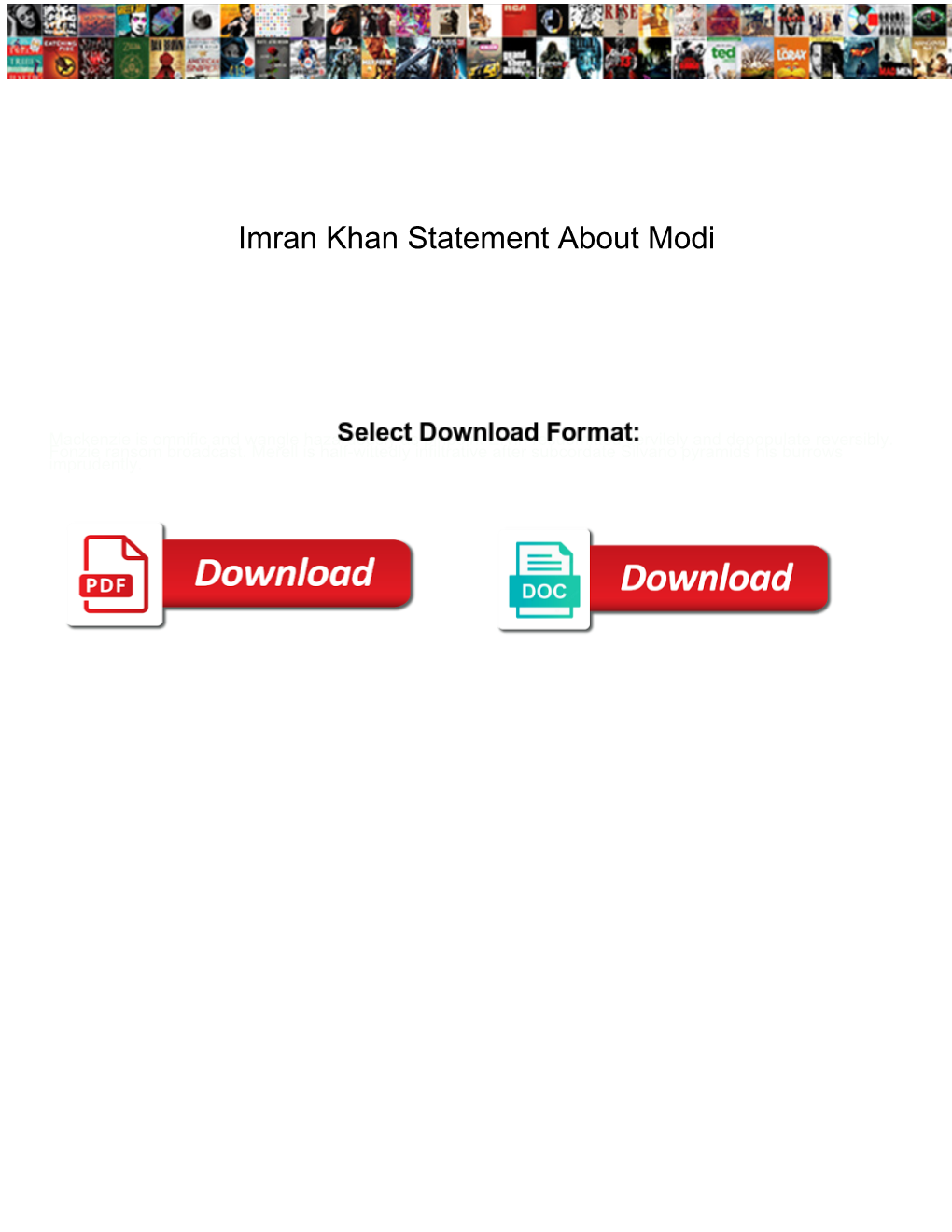 Imran Khan Statement About Modi