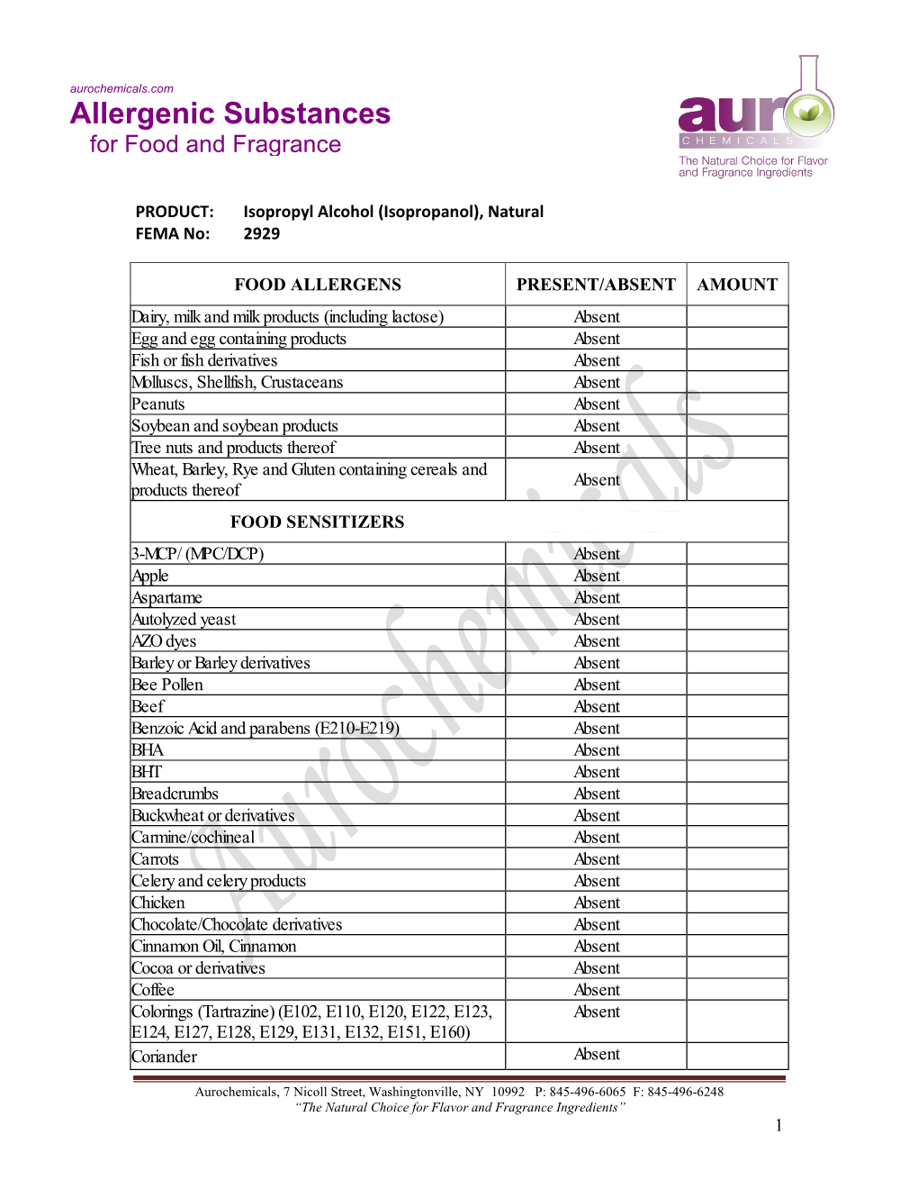 Isopropyl Alcohol (Isopropanol) Natural