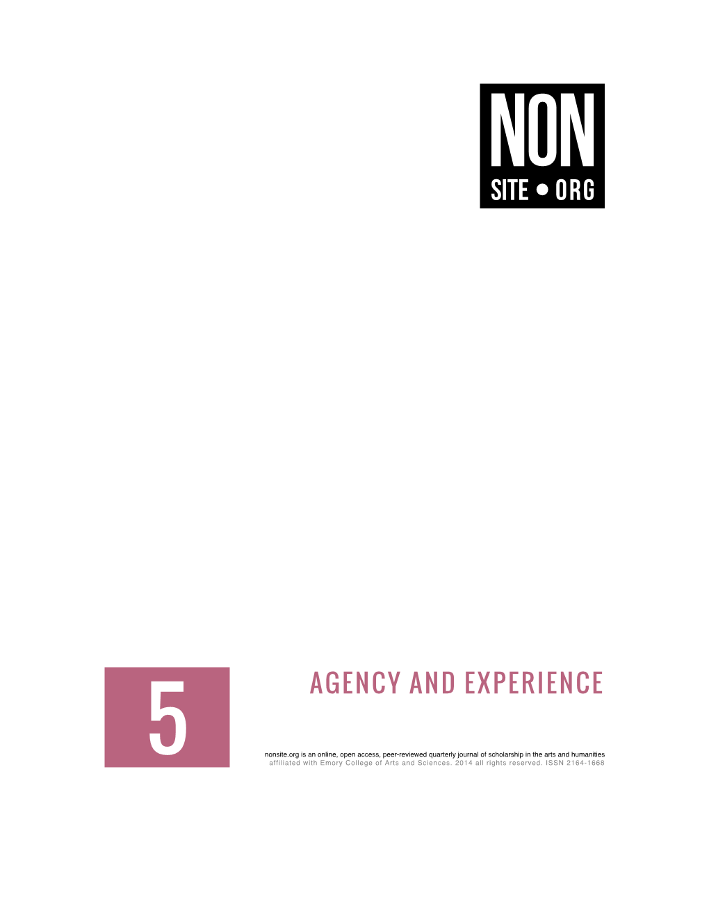 Agency and Experience