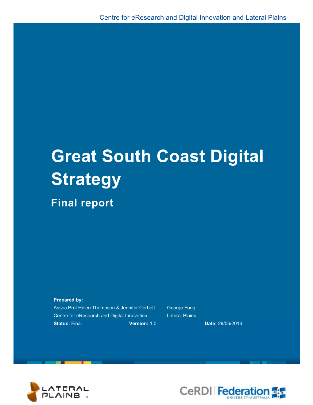 Great South Coast Digital Strategy Final Report