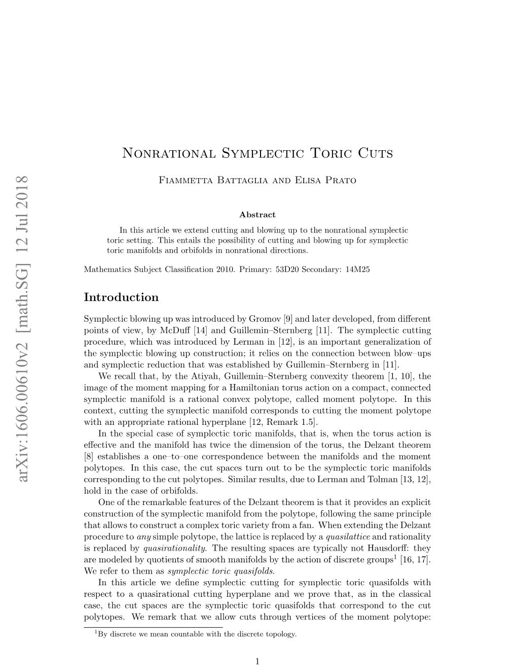 Nonrational Symplectic Toric Cuts