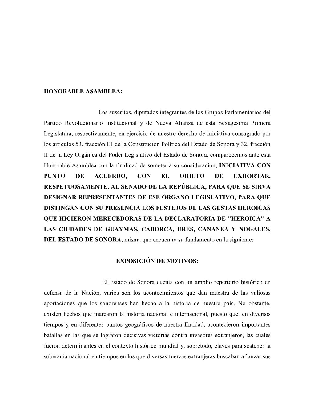 Los Suscritos, Diputados Integrantes De Los Grupos Parlamentarios Del