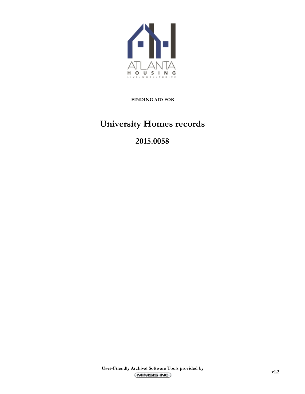 2015.0058 University Homes Records
