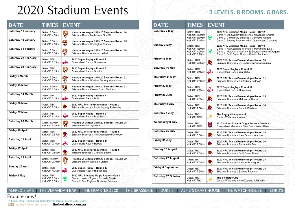 2020 Stadium Events 3 LEVELS