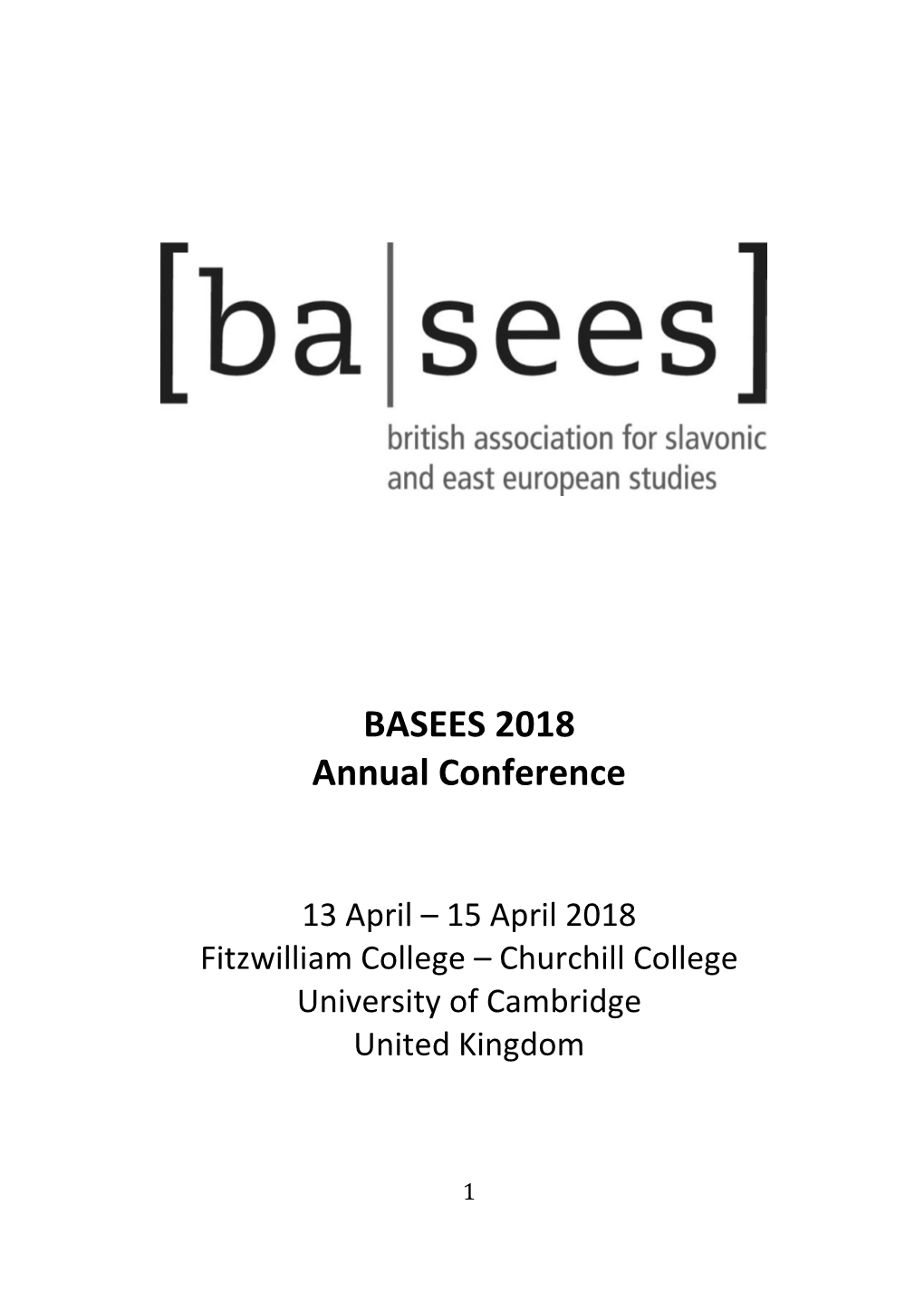 BASEES 2018 Annual Conference
