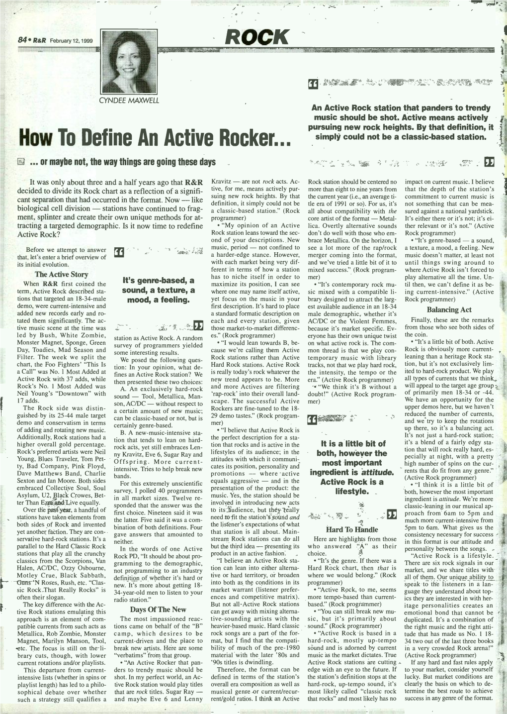 How to Define an Active Rocker... Simply Could Not Be a Classic -Based Station