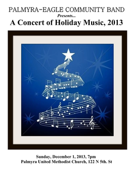 A Concert of Holiday Music, 2013