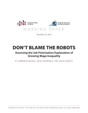 Don't Blame the Robots
