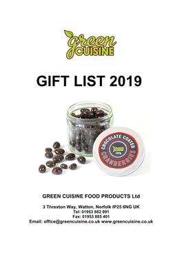Gift List 2019