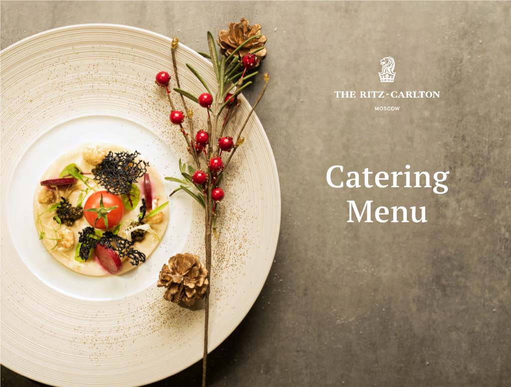 Catering Menu Distinctive